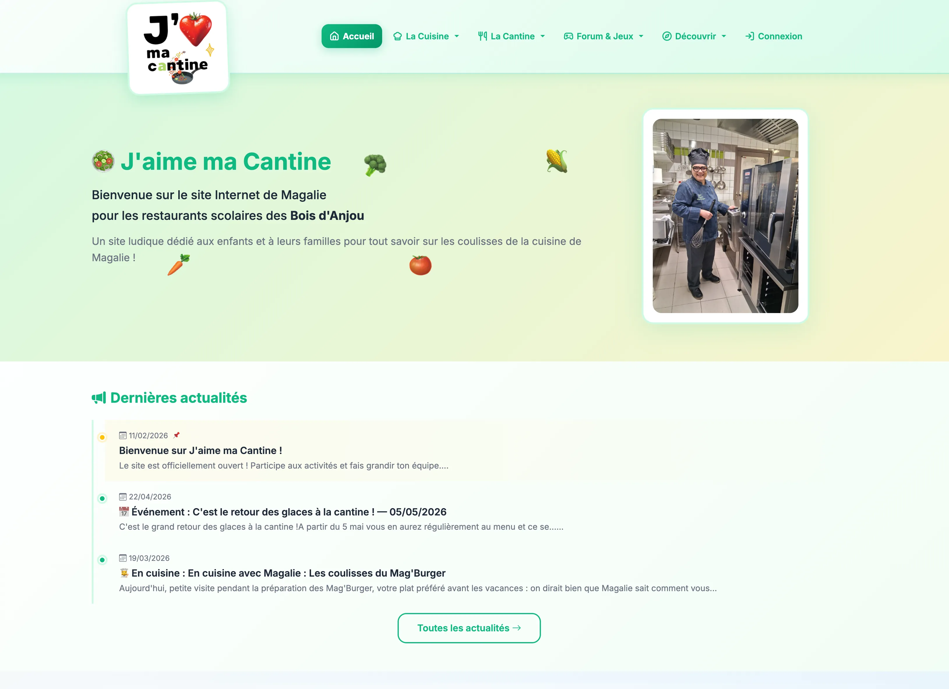J'aime ma Cantine - Plateforme pour mieux manger à l'école