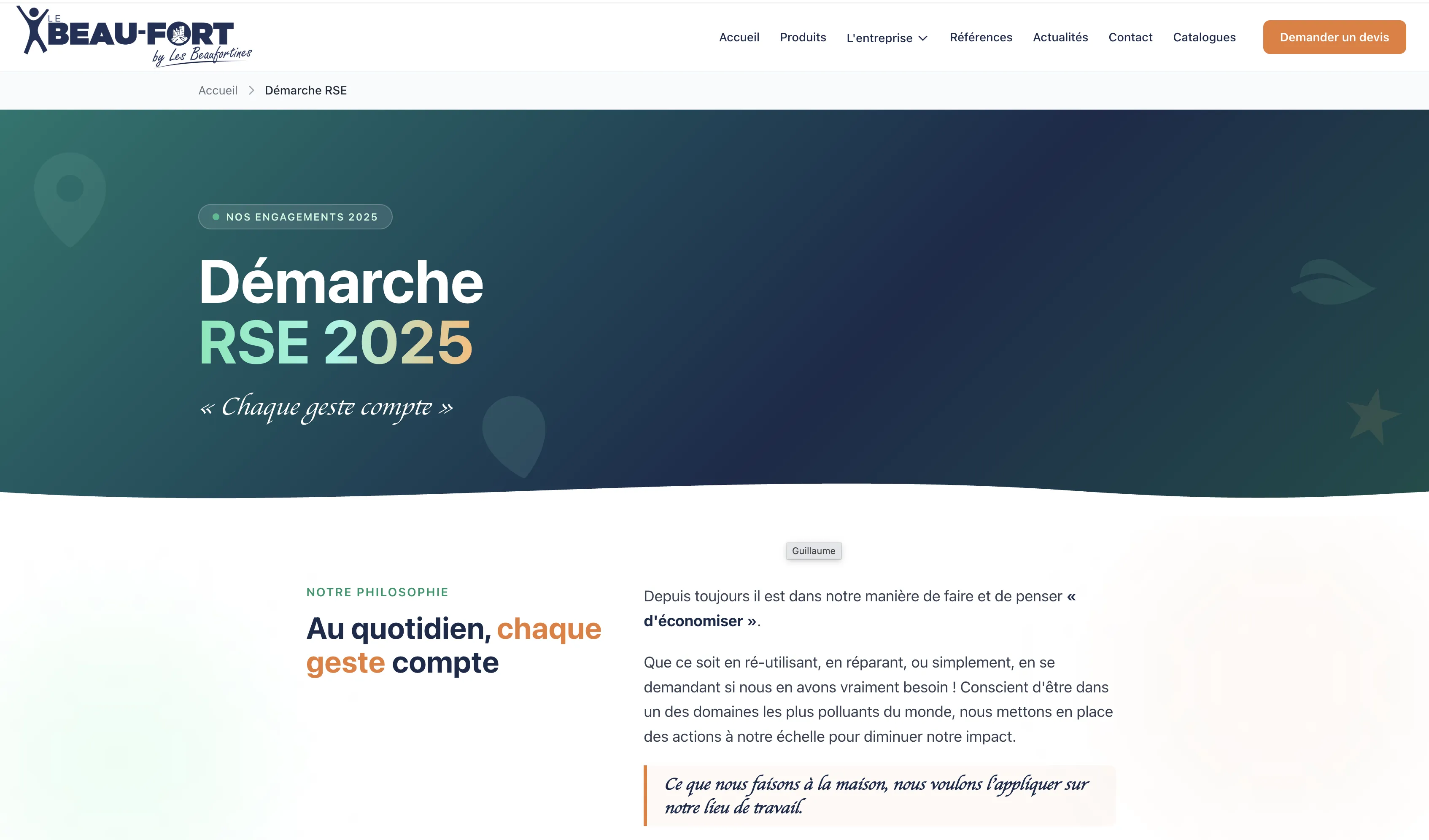 Les Beaufortines - Site vitrine d'une manufacture française d'EPI - illustration 2